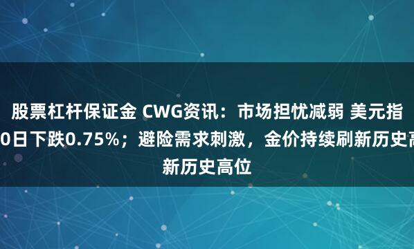 股票杠杆保证金 CWG资讯：市场担忧减弱 美元指数20日下跌0.75%；避险需求刺激，金价持续刷新历史高位